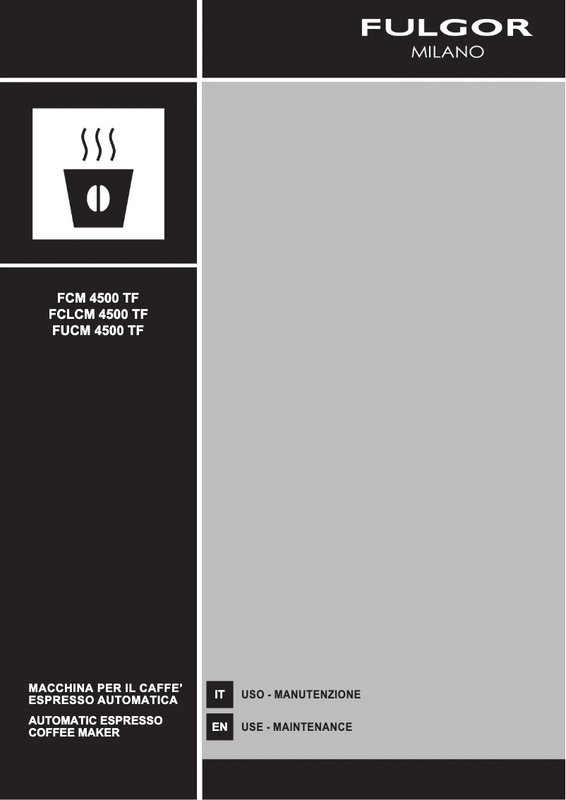Page 1 of the manual User Manual Fulgor Milano FUCM 4500 TF MBK