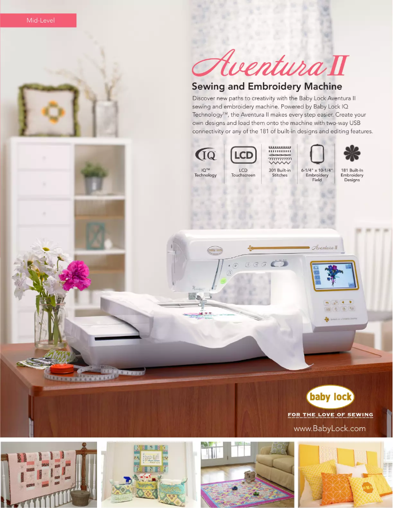 Page 1 de la notice Fiche technique Baby Lock Aventura 2