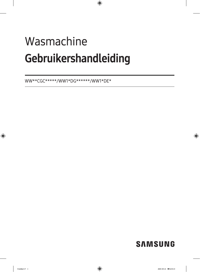 Page 1 de la notice Manuel utilisateur Samsung WW11DG5B25TH