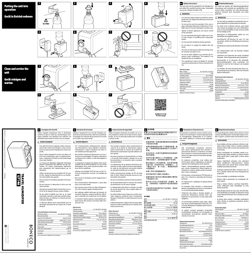 Página 1 del manual Manual de usuario Boneco U7146