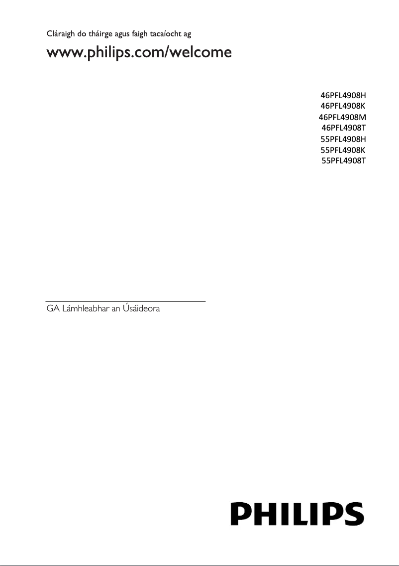 Image de la première page du manuel de l'appareil 55PFL4908K