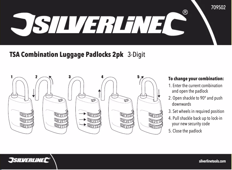 Page n°1 - Manuel utilisateur Silverline 709502