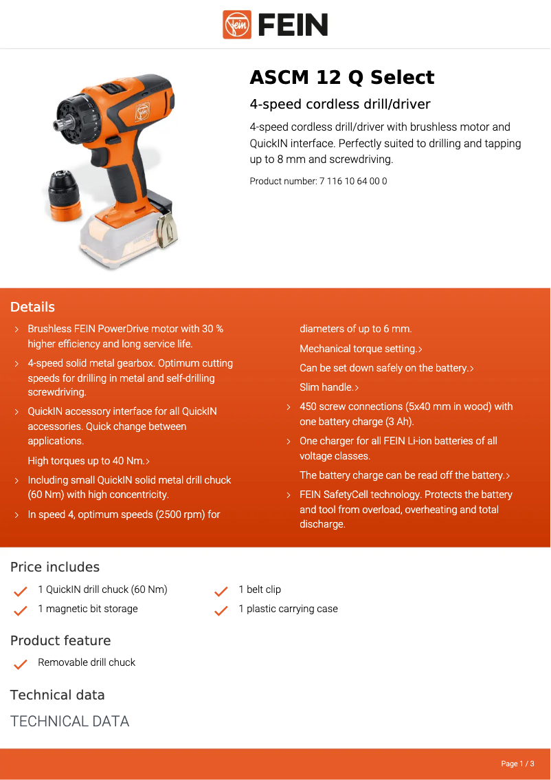 Image de la première page du manuel de l'appareil ASCM 12 Q Select