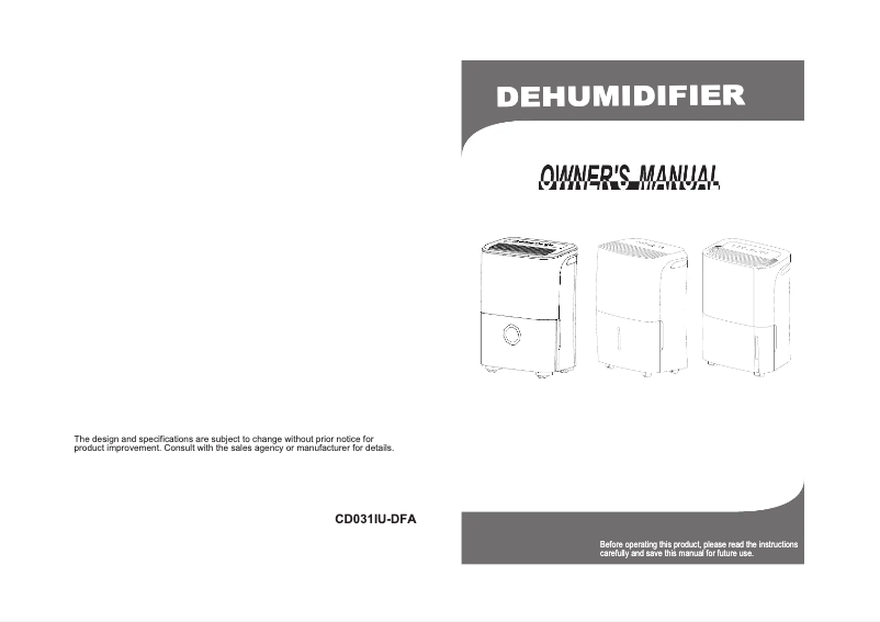 Page n°1 - Manuel utilisateur Daitsu ADDP-20