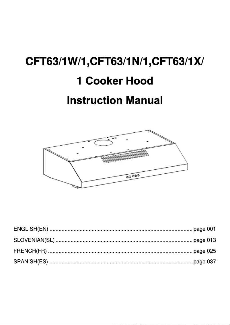 Page 1 de la notice Manuel utilisateur Candy CFT63/1N/1