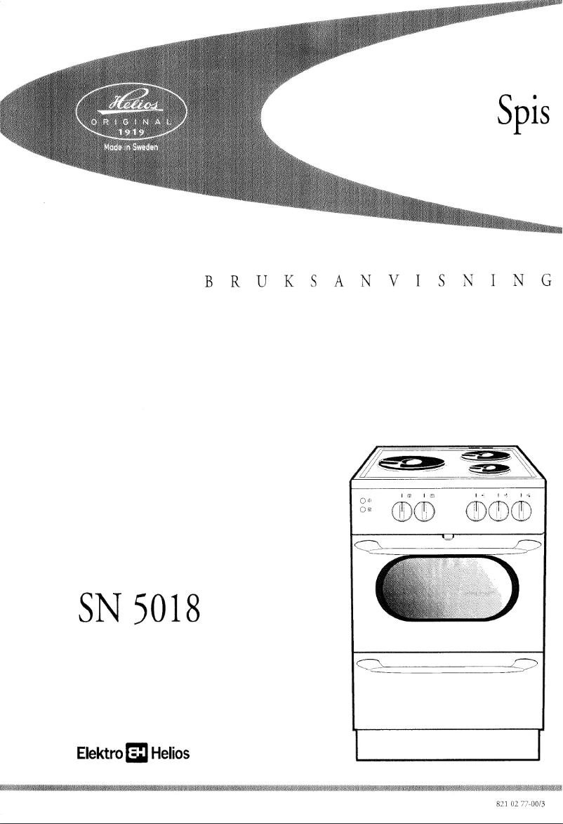 Page 1 de la notice Manuel utilisateur Elektro Helios SN5018