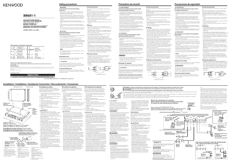 Image de la première page du manuel de l'appareil XR1001-1