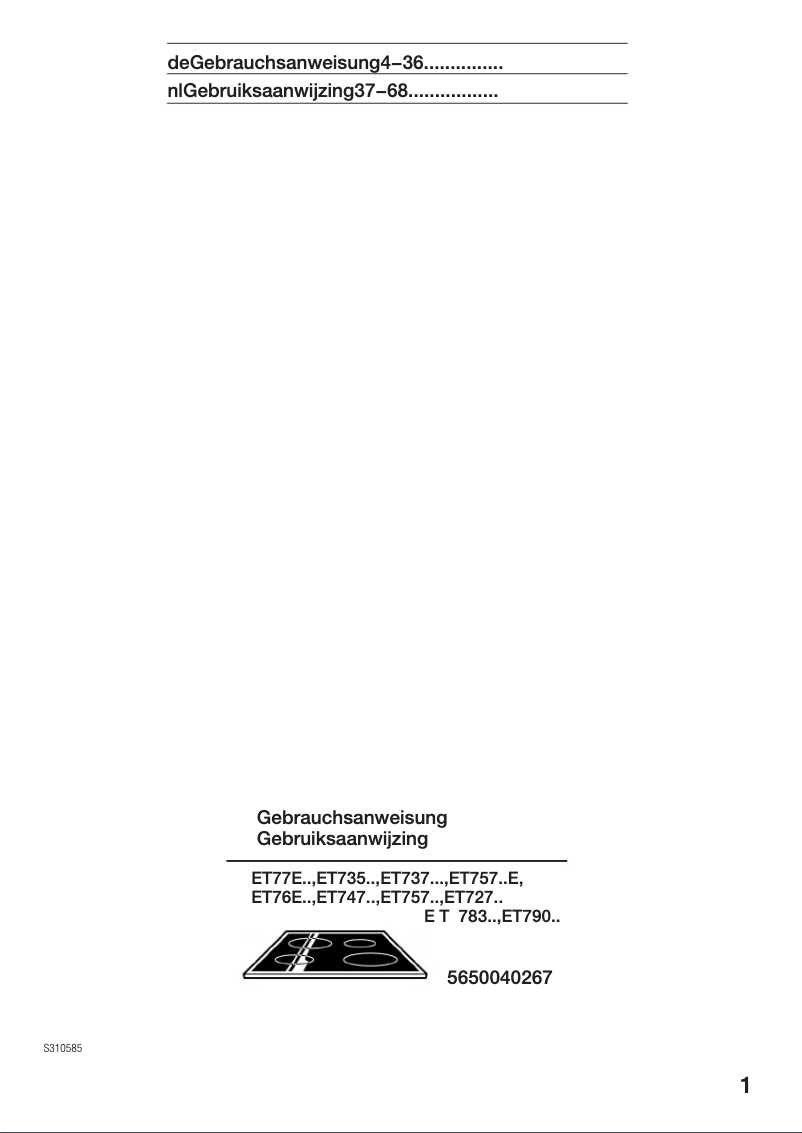 Page n°1 - Manuel utilisateur Siemens ET727501E