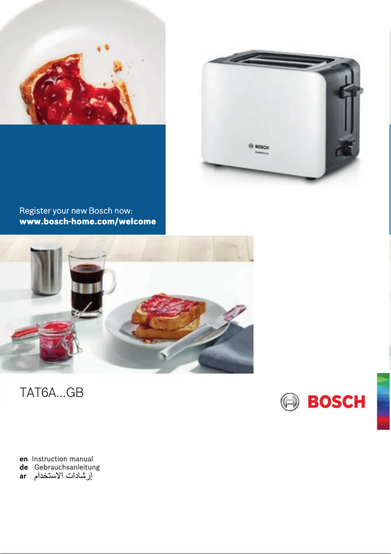 Page 1 de la notice Manuel utilisateur Bosch ComfortLine TAT6A114GB