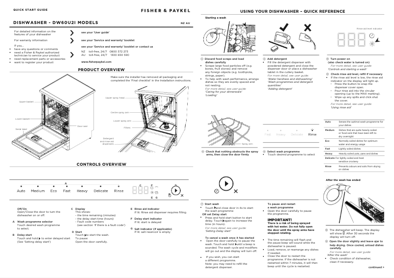 Image de la première page du manuel de l'appareil DW60U2I1