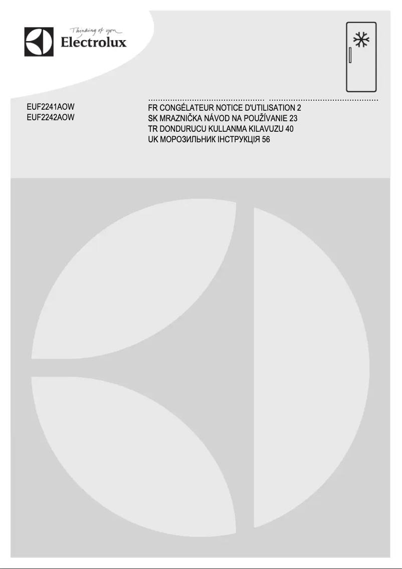 Page n°1 - Manuel utilisateur Electrolux EUF2242AOW