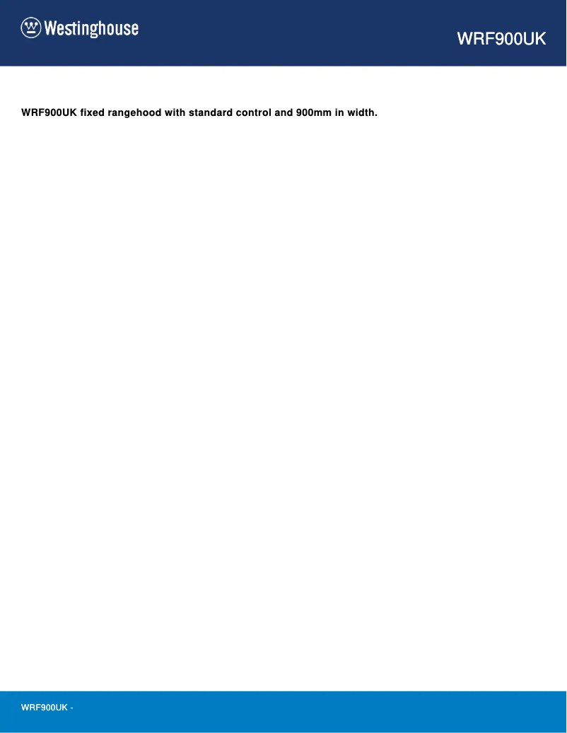 Page n°1 - Fiche technique Westinghouse WRF900UK
