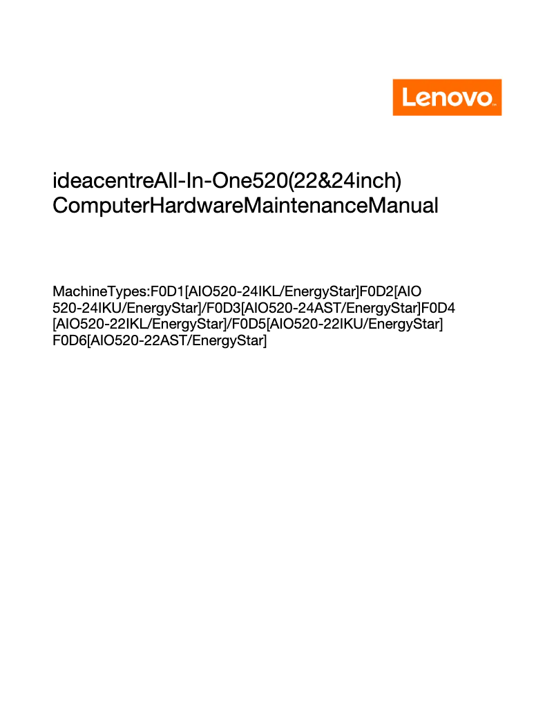Image de la première page du manuel de l'appareil IdeaCentre AIO 730S