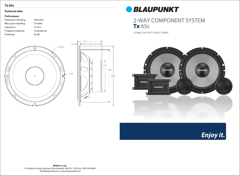 Página 1 del manual Manual de usuario Blaupunkt Tx 65c