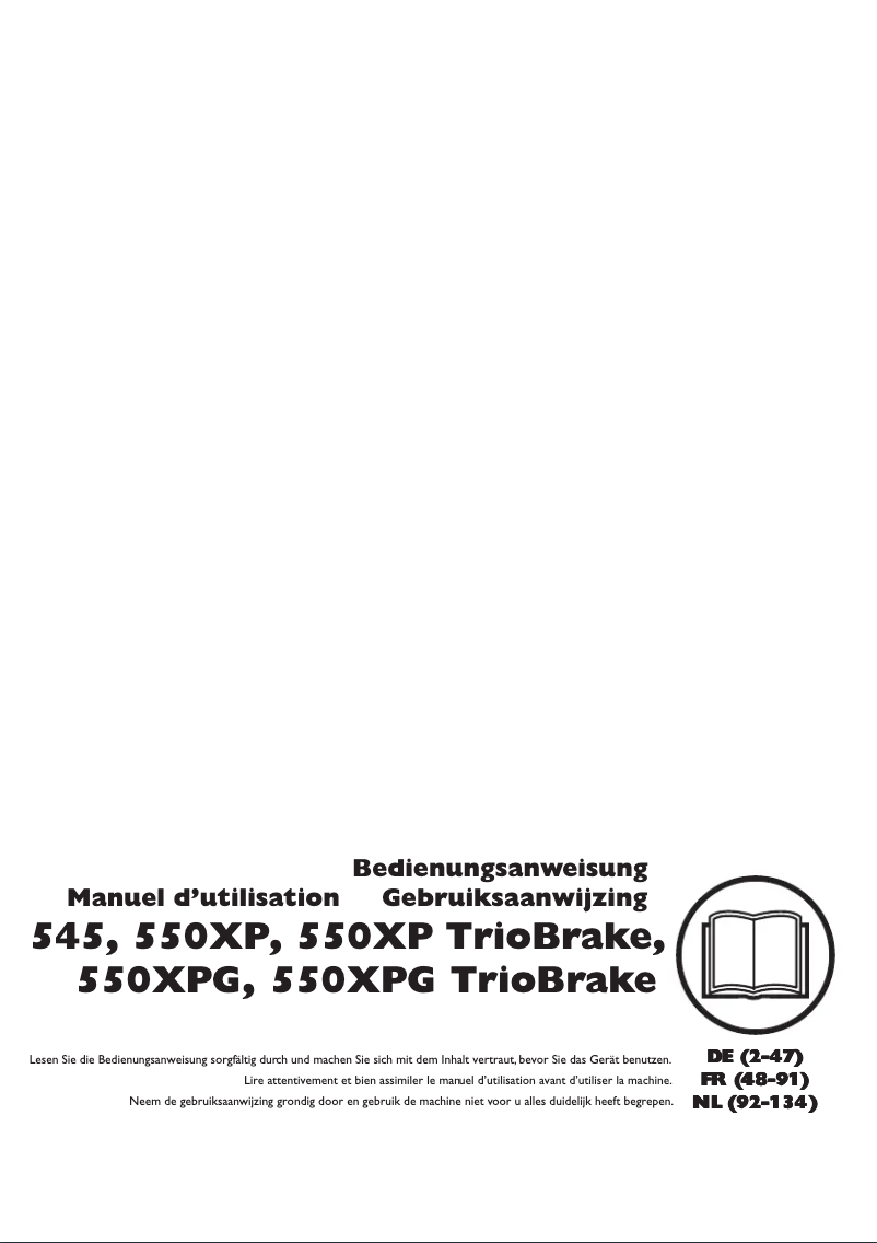 Page 1 de la notice Manuel utilisateur Husqvarna 545 TrioBrake