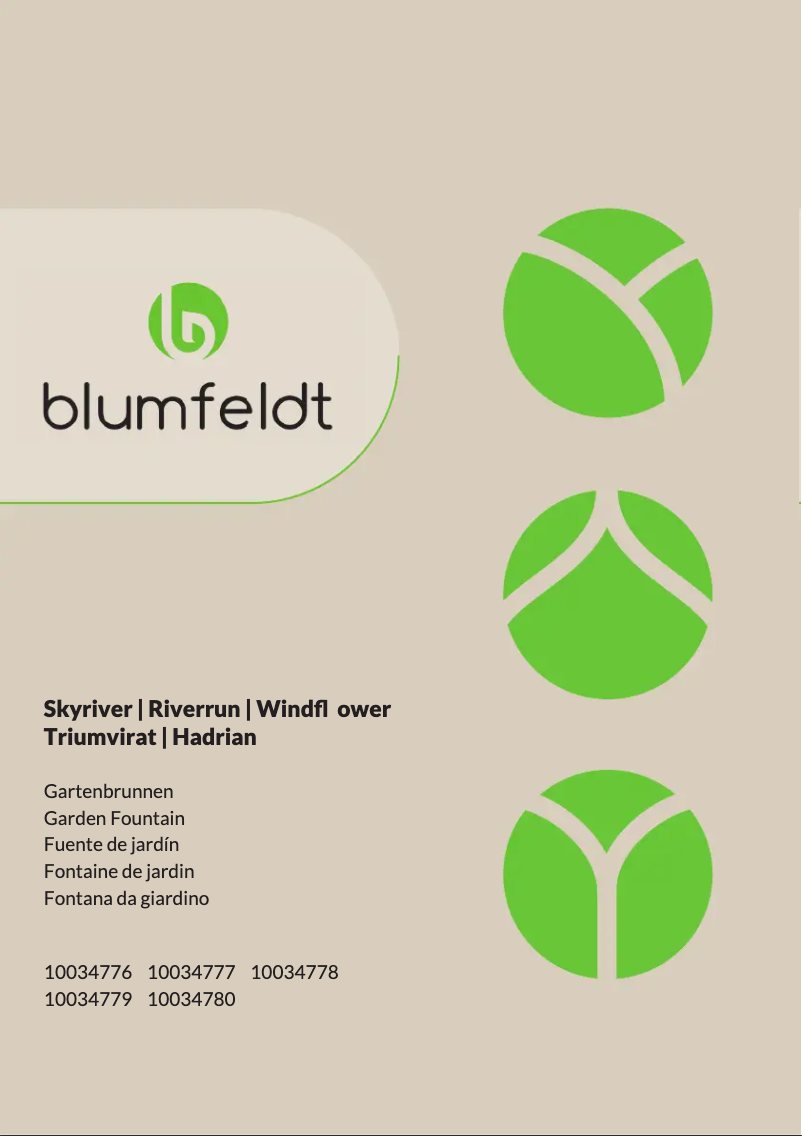 Page 1 de la notice Manuel utilisateur Blumfeldt Windflower