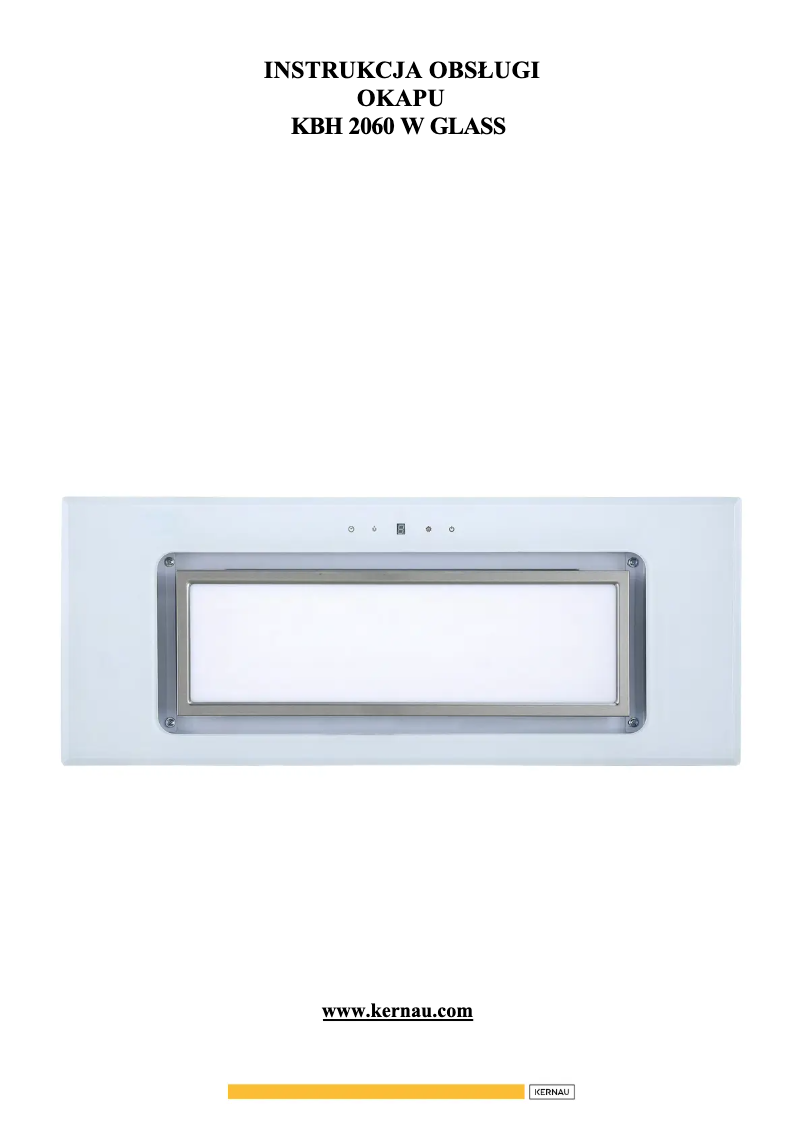 Page n°1 - Manuel utilisateur Kernau KBH 2060 B