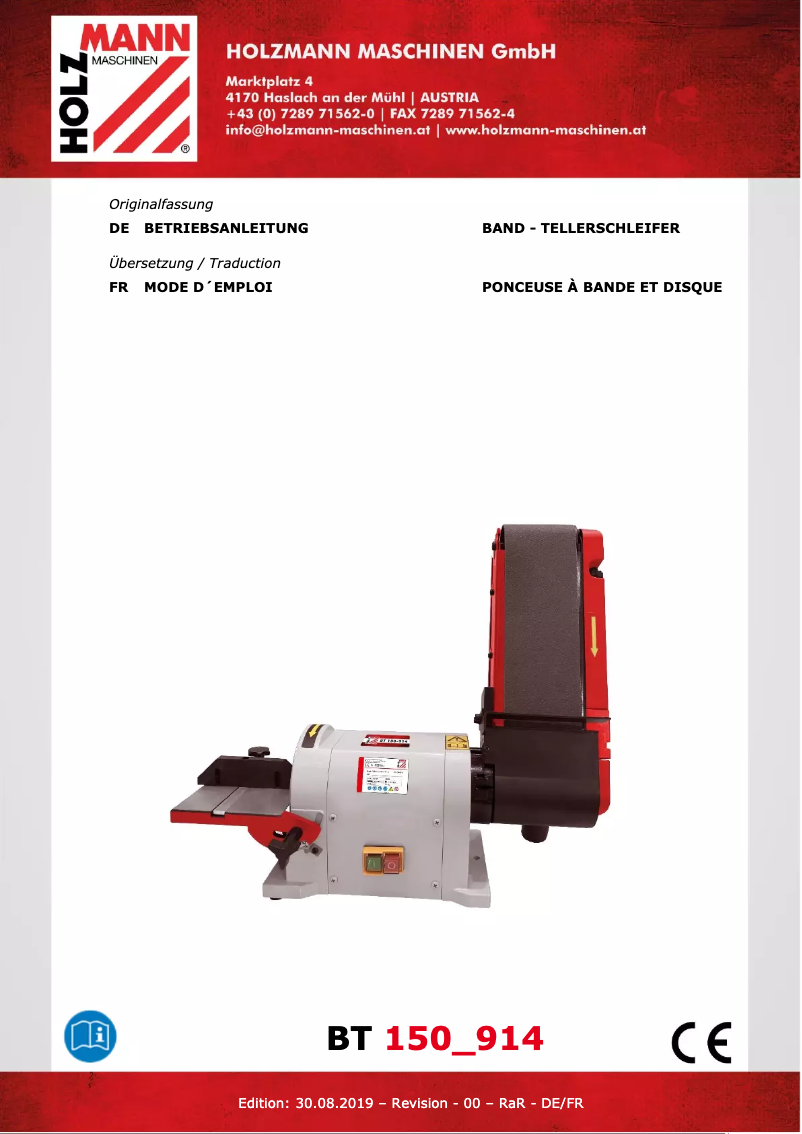 Image de la première page du manuel de l'appareil BT 150_914