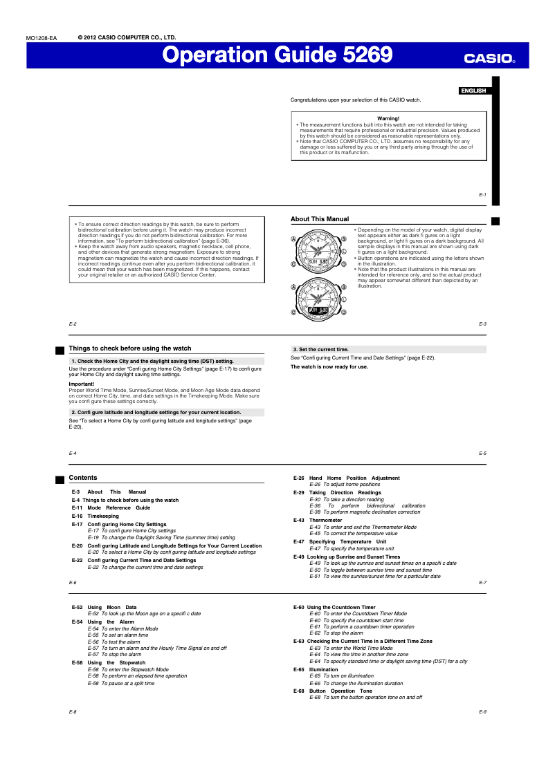 Image de la première page du manuel de l'appareil 5269