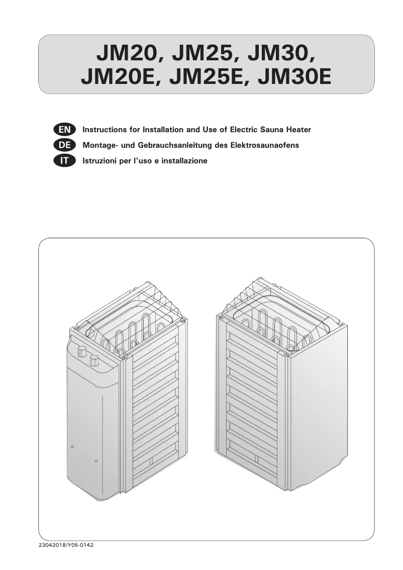 Page 1 de la notice Manuel utilisateur Harvia Compact JM20 HJM202230