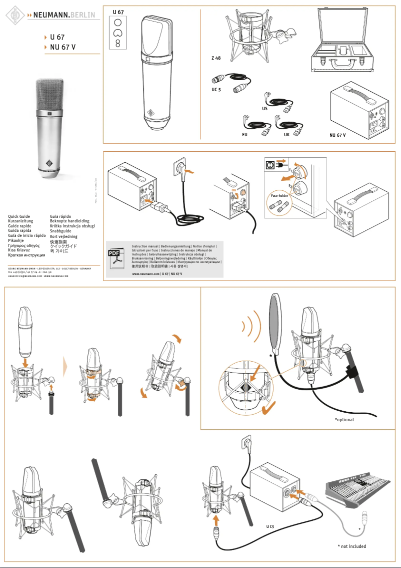 Página 1 del manual Guía de inicio rápido Neumann U 67