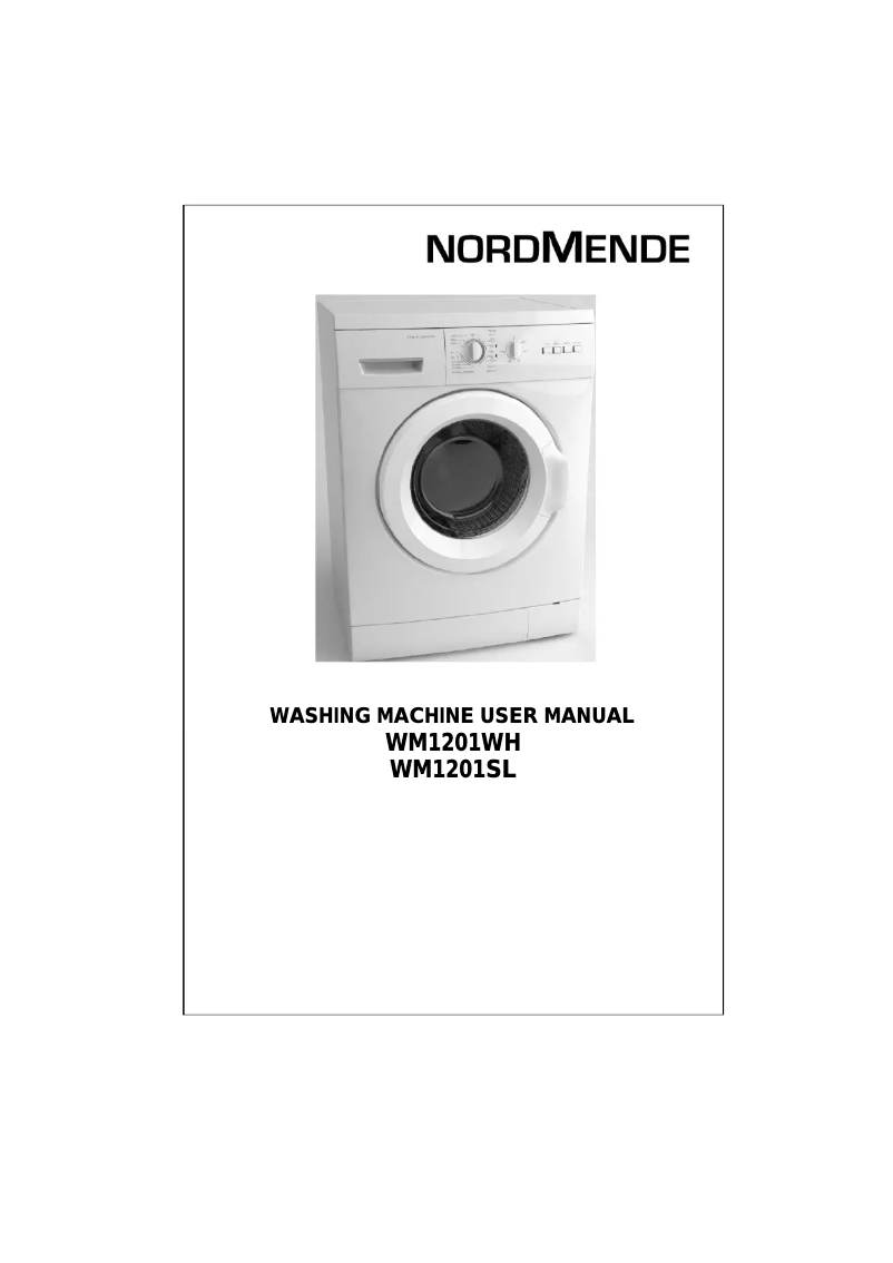 Image de la première page du manuel de l'appareil WM1201WH
