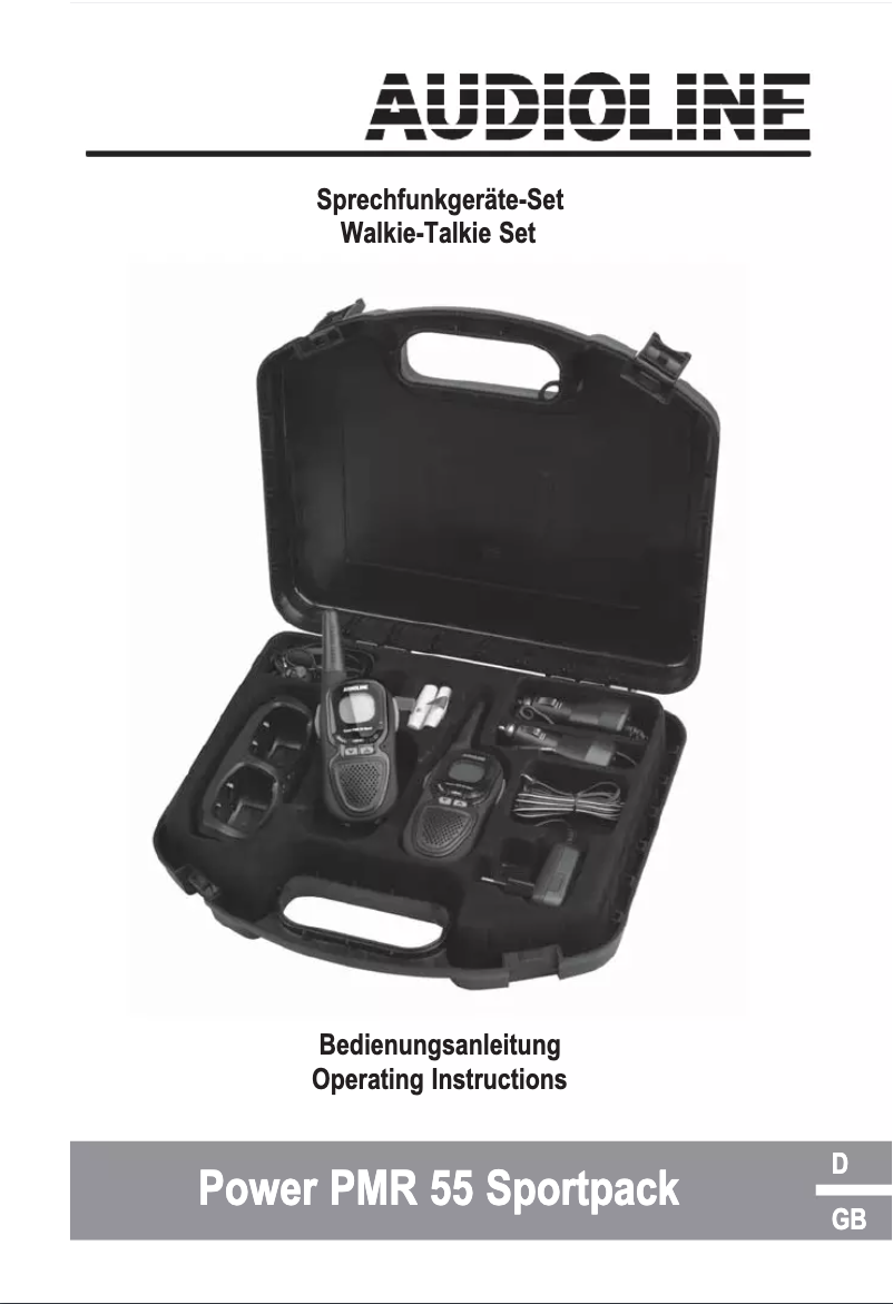 Page 1 de la notice Manuel utilisateur Audioline Power PMR 55 Sportpack