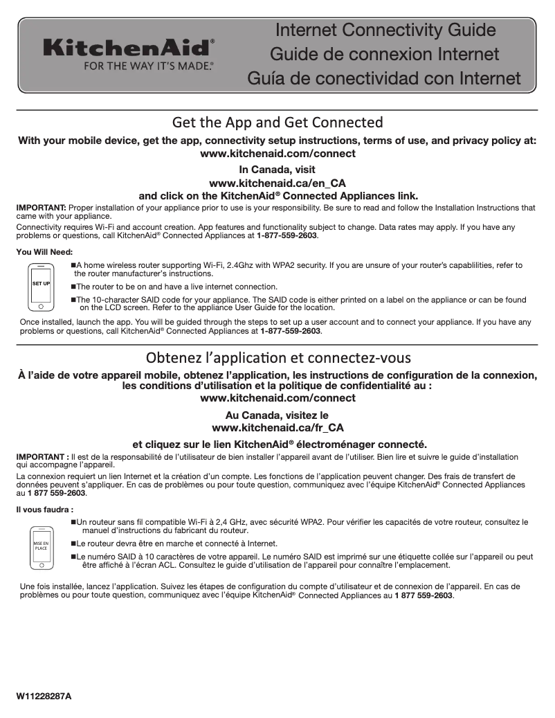 Página 1 del manual Guía de inicio rápido KitchenAid KOCE900HSS