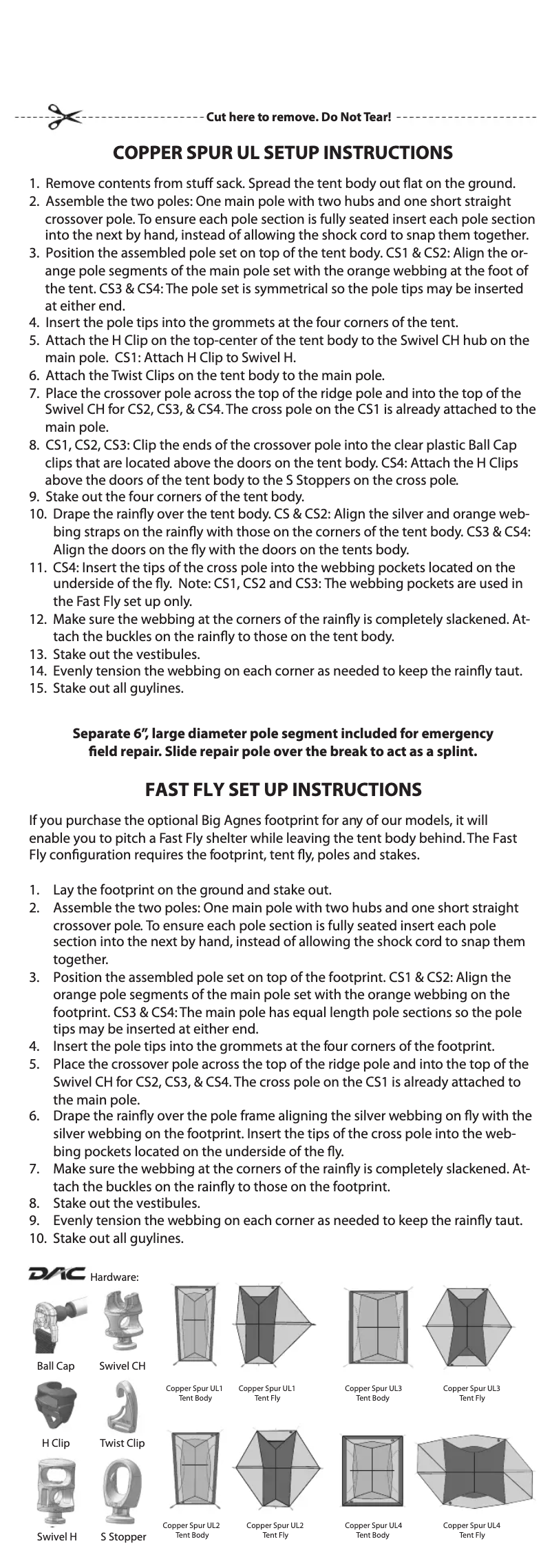 Página 1 del manual Manual de usuario Big Agnes Copper Spur UL2