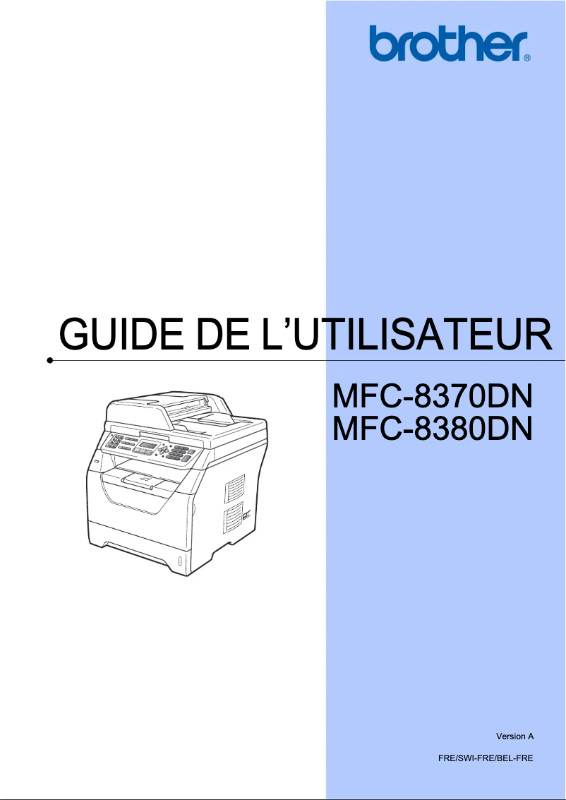 Page n°1 - Manuel utilisateur Brother MFC-8380DN