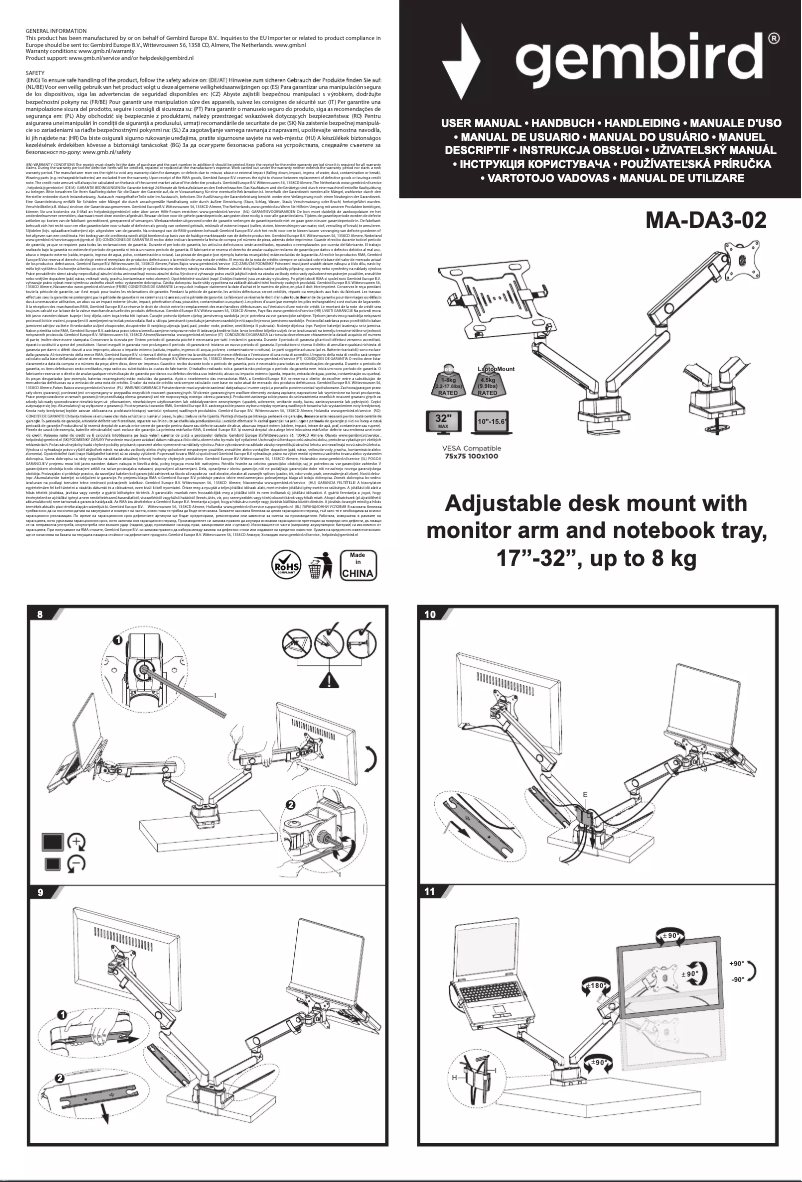 Página 1 del manual Manual de usuario Gembird MA-DA3-02