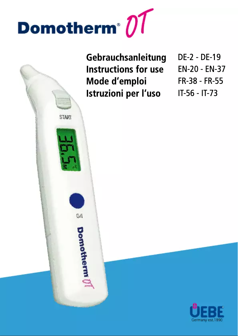 Page n°1 - Manuel utilisateur Domotherm OT