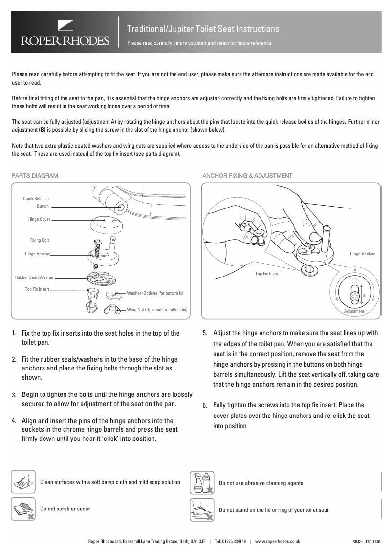 Image de la première page du manuel de l'appareil Traditional