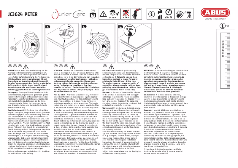 Imagen de la primera página del manual del dispositivo JC3624