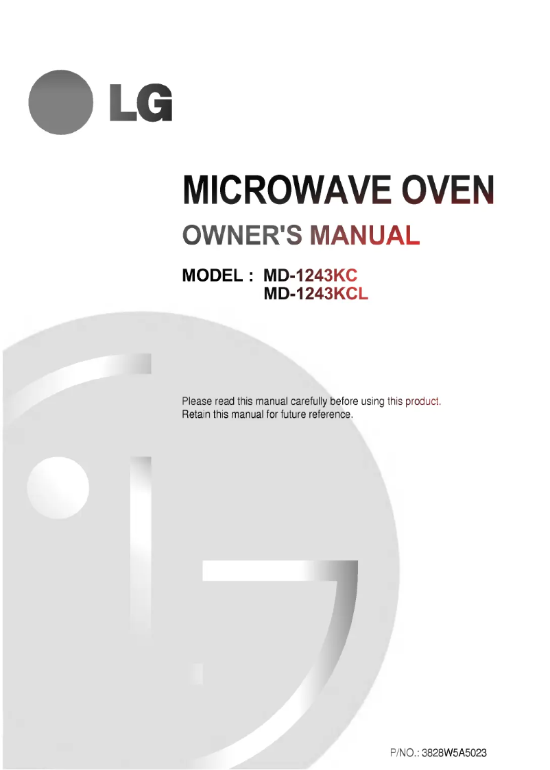 Image de la première page du manuel de l'appareil MD-1243KCL