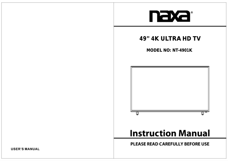 Page n°1 - Manuel utilisateur Naxa NT-4901K