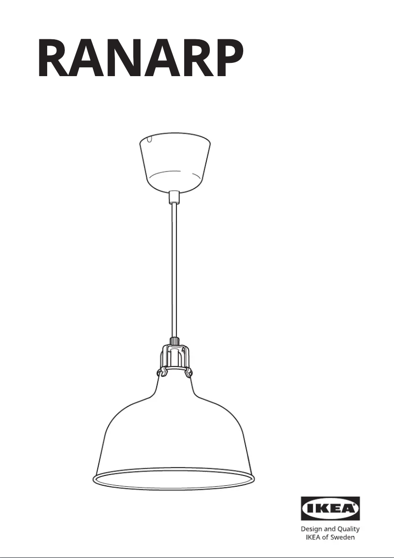 Page 1 de la notice Manuel utilisateur Ikea RANARP 703.909.63