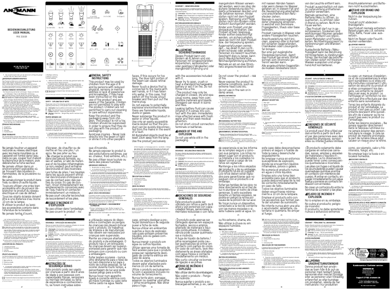 Page 1 de la notice Manuel utilisateur Ansmann Pro 3000 R