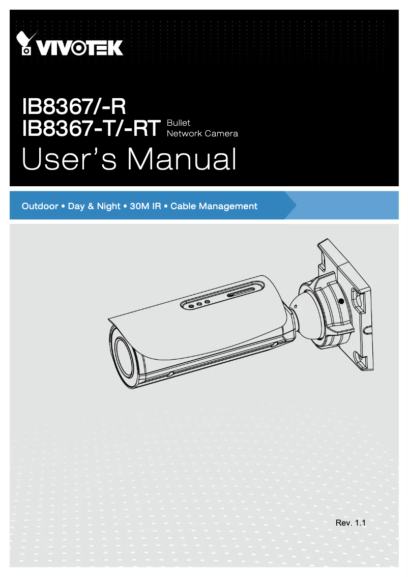 Page n°1 - Manuel utilisateur Vivotek IB8367-RT