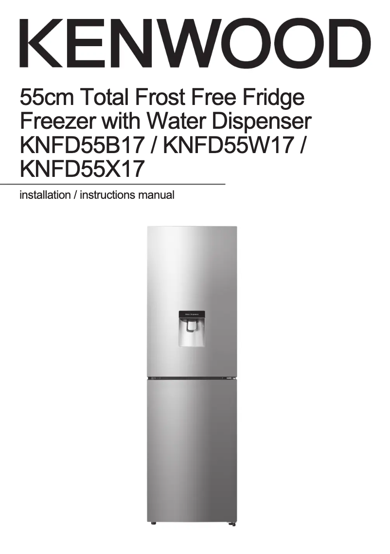 Page 1 de la notice Manuel utilisateur Kenwood KNFD55W17