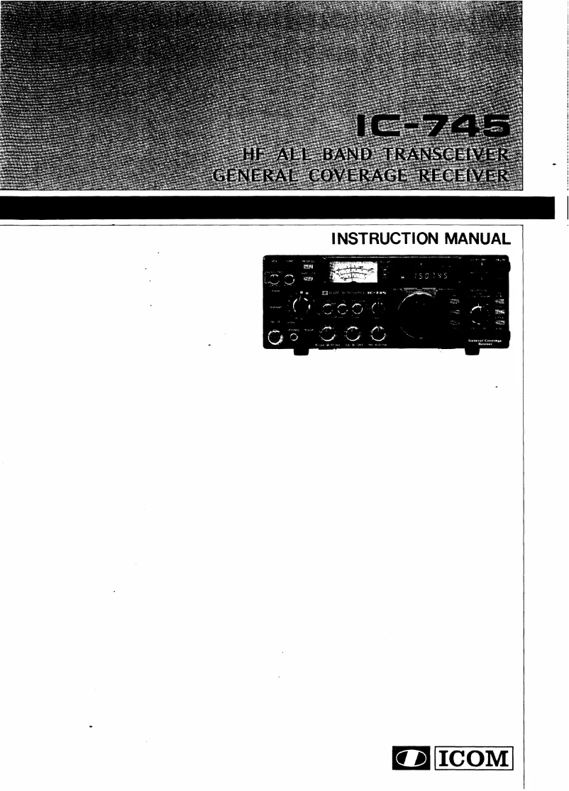 Image de la première page du manuel de l'appareil IC-745