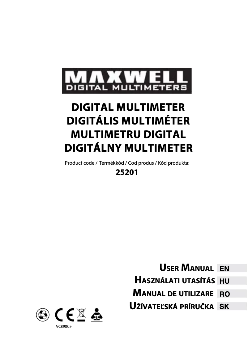 Page 1 de la notice Manuel utilisateur Maxwell MX-25201