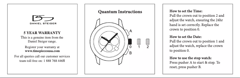 Page n°1 - Manuel utilisateur Daniel Steiger Quantum
