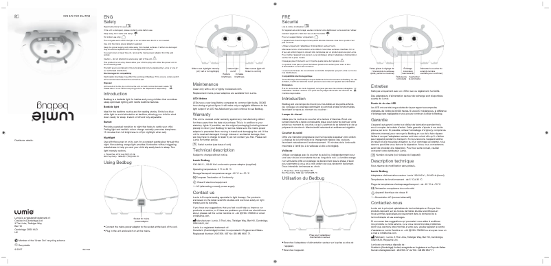 Página 1 del manual Manual de usuario Lumie Bedbug
