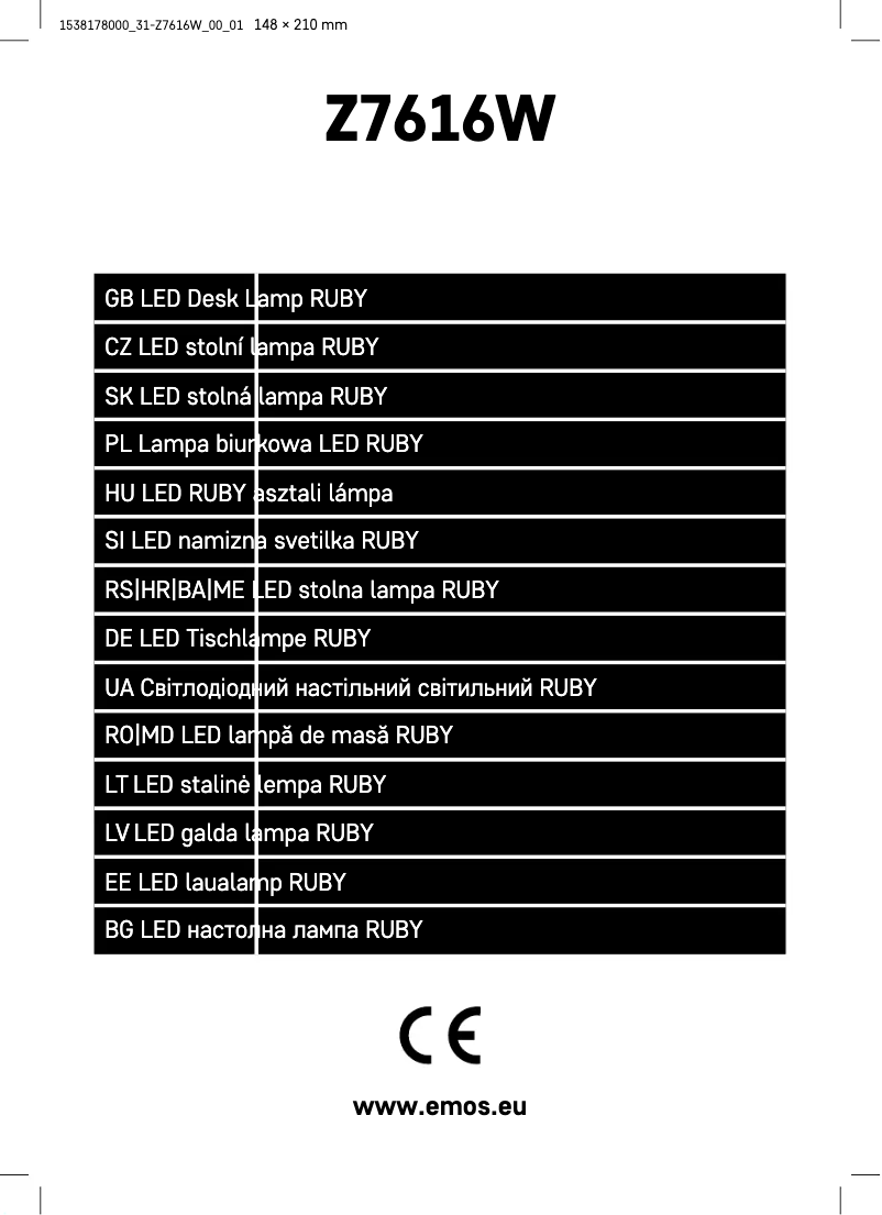 Image de la première page du manuel de l'appareil Z7616W