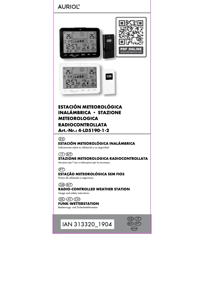 Página 1 del manual Manual de usuario Auriol 4-LD5190-1-2