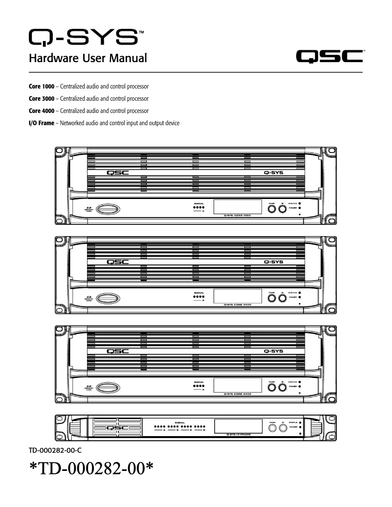 Page 1 de la notice Manuel utilisateur QSC Core 4000