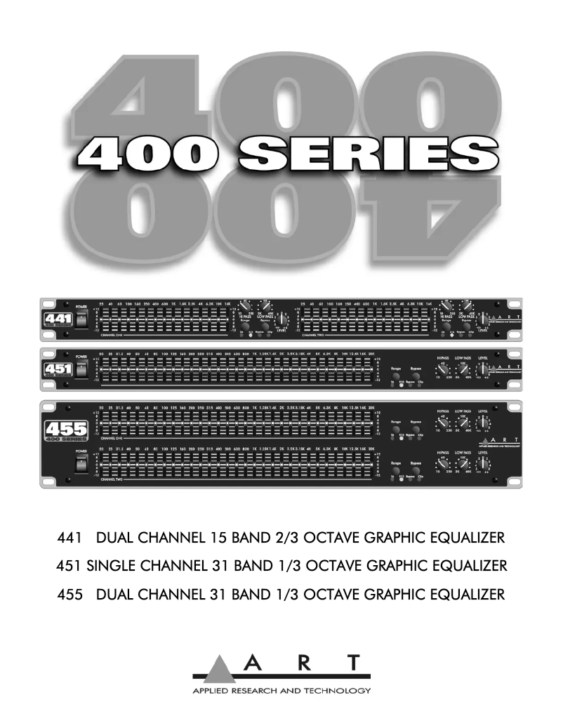 Page 1 de la notice Manuel utilisateur ART 451