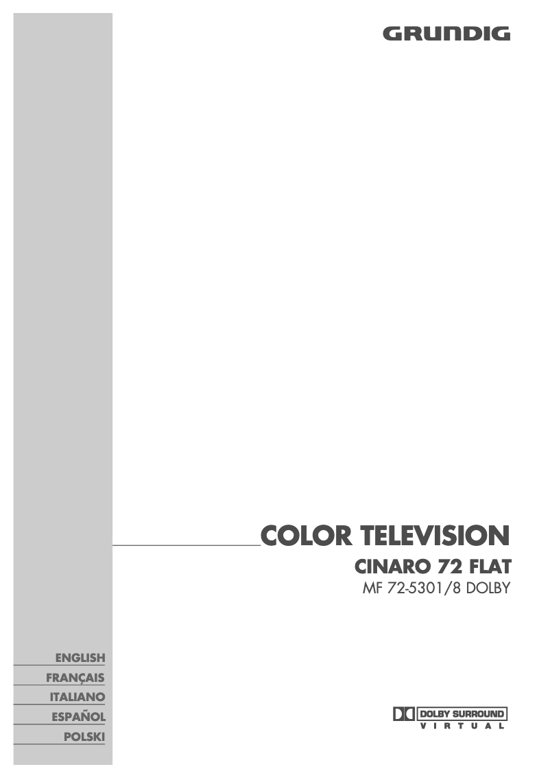 Image de la première page du manuel de l'appareil MF 72-5301