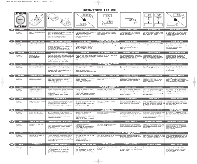 Imagen de la primera página del manual del dispositivo 1250